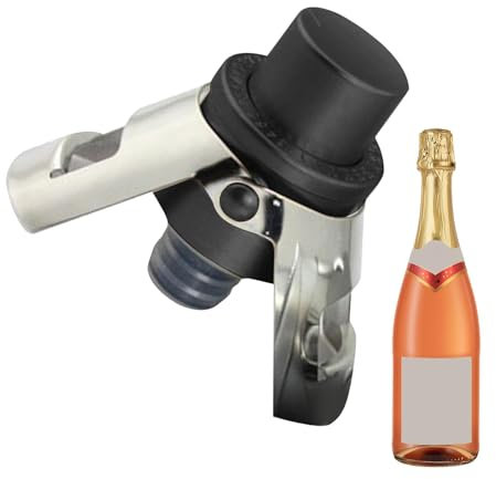 Tappo per tappo di champagne in acciaio inox, chiusura a pressione per champagne con pompa integrata, chiusura per bottiglie di vino a scelta