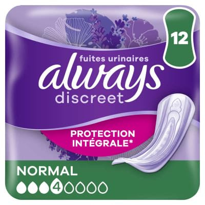Always Serviettes hygieniques fuites urinaires protection - Le paquet de 12
