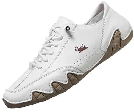Scarpe da uomo estive, leggere, traspiranti, comode, da trekking, da uomo, da lavoro, da uomo, da donna, eleganti, per il tempo libero, da uomo, bianco, 43 EU