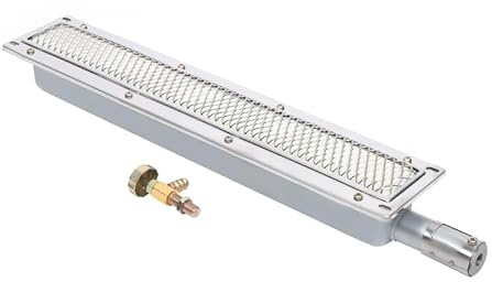 Infrarot-Keramikbrenner Gasgrill Ersatzteil, Edelstahl Gas Camping Brenner 41×8×5,8 cm, Keramikplatte für BBQ Trocknung Heizung