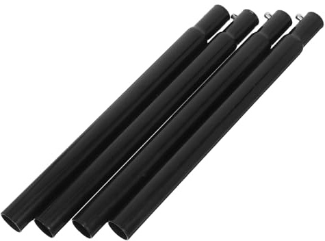 OSALADI Lot de 4 Pieds Allongés en Acier Inoxydable Noir pour Poêle de Camping Supports Robustes et Surélevés pour Brûleur Extérieur Pieds de Rechange pour Foyer Portable Utilisation