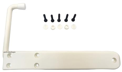 FERMA PERSIANA PIEMONTE 2 PZ BIANCO | Fermapersiana Universale ABS con Braccio Estensibile | Molla Acciaio Inox | Reversibile Dx/Sx | Viti e Tappi Inclusi | Resistente | Montaggio Esterno | FP14