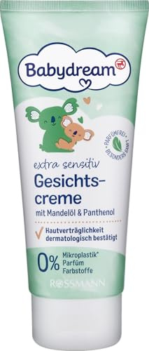 Babydream extra känslig ansiktskräm, 100 ml – med mandelolja och pantenol