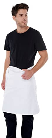 KOKOTT Vorbinder aus 100% Baumwolle im 5er oder 10er Pack, geeignet für Küche/Service etc (Weiß, 10)