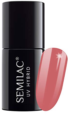 Semilac UV Hybrid Nail Polish, Number 064, 7 ml, Pink Rose