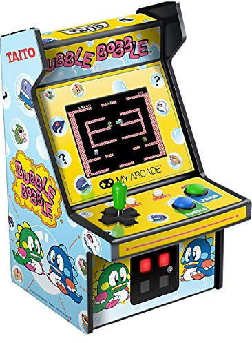 MY ARCADE Bubble Bobble Mini Arcade Machine - Micro Player Table Top Arcade Machine, Portable Handheld Game, Retro Gaming Console, Mini Retro Games Machines for Kids & Adults