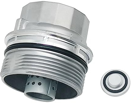 Oil Filter Housing Cap Assembly with Oil Plug Drain Compatible with Toyota Avalon Camry Corolla Highlander Matrix Prius RAV4 Sienna Tacoma Venza Replace 15620-40030 1562040030