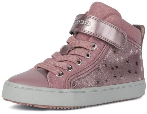 Geox Girls J Kalispera Sneakers, Dk Pink, 12.5 UK