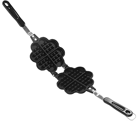 Máquina para Hacer Gofres, Doble Cara, Antiadherente, para Hacer Gofres, con Forma de Corazón, para Hornear Gofres, de Aleación de Aluminio, para Hacer Gofres, para Aperitivos Y Desayuno