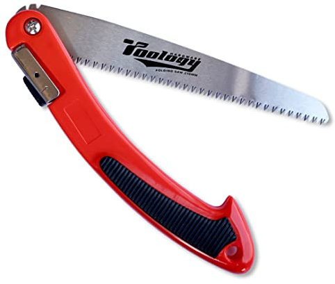 Toology Hardware - Sierra plegable para árbol de 8 pulgadas, sierra de poda manual para jardinería como sierra de hueso para caza, sierra de supervivencia para camping, madera o cortador de árboles,