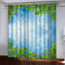 Blickdicht Blackout Vorhang Mit Ösen Schalldämmend Gardinen Polyester 3D Bedruckt Vogel Des Blauen Himmels Für Wohnzimmer Schlafzimmer Kinder Oder Babyzimmer 220(B)X215(H) Cm - Bedruckte Verdunkelung