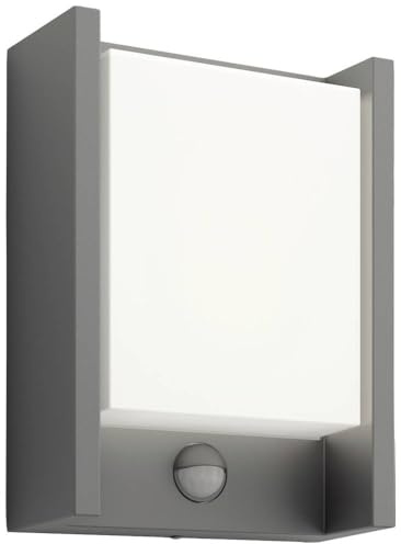 Philips Arbour UltraEfficient utomhusvägglampa, 3,8 W, 2700 K, antracit, rörelsesensor, IP44 väderbeständig