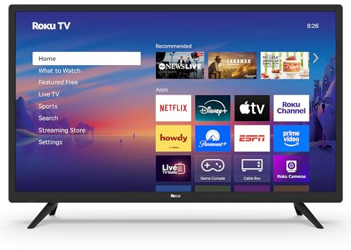 Roku Smart TV – 32-Inch Select Series 1080p Full HD RokuTV with Roku Voice Remote, Bright Picture, Customizable Home Screen – Live Local News, Sports, Gaming