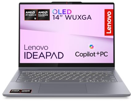 Lenovo IdeaPad 5 2-in-1 AI Laptop | Copilot+ PC | 14 WUXGA Touch Display | AMD Ryzen AI 5 340 | 16GB RAM | 512GB SSD | AMD Radeon Grafik | Win11 | QWERTZ | Luna Grau | 3 Monate Premium Care
