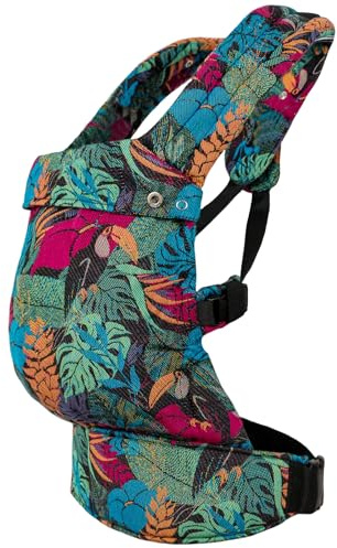 Qusy Ergonomische Babytrage – Tuk Tuk Paradise – Verstellbare Babytrage aus Baumwolle – Komfort für Babys 3,5–20 kg – Perfekte Passform & einzigartiges Design