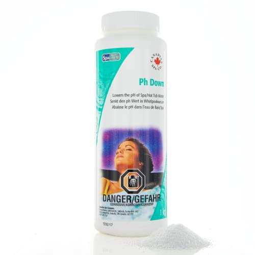 CANADIAN SPA CO. Riduttore di pH piscina 1 kg, granulato per l'abbassamento del valore del pH, neutralizzatore di pH piscina, abbassamento del valore del pH in piscina