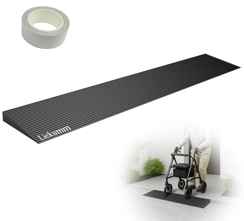 LIEKUMM 3/4 Rubber Threshold Ramp for Doorways, 3300 lbs Wheelchair Ramp