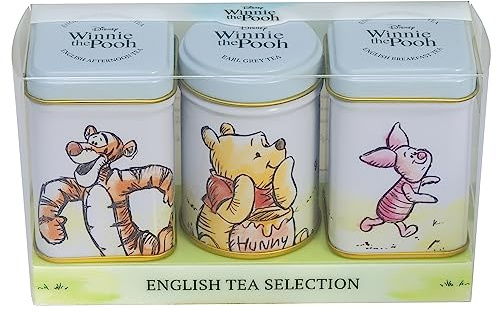 New English Teas Winnie the Pooh & Friends 3x Mini Tea Tins with English Loose Leaf Tea