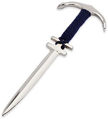 NKlaus 21 cm brevöppnare ankare mässing förnicklad med blå rep flasköppnare maritim 14620