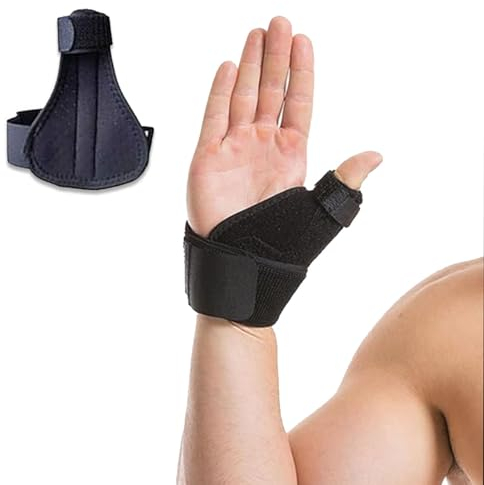 Plstod Universelle Daumenschiene Atmungsaktive, Schwarz Daumenbandage, Daumen Handgelenkbandage mit Metallschiene, Handbandage für Daumen Verletzungen, Sehnenscheidenentzündung, Arthritis