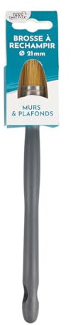 COGEX - Brosse à rechampir, Pinceau à rechampir Peinture - Brosse à rechampir peunture - Diamètre: Ø21mm - Manche en Plastique 100% recyclé - pour Murs et plafonds - pour Angles, moulures et reliefs