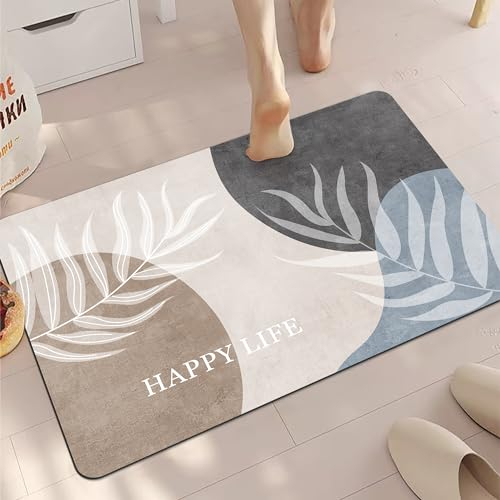 LXWINNER Super Absorbierende Badematte,Memory-Schaum-Badematten-Set,rutschfeste Mikrofaser Badematten,Badvorleger rutschfest Waschbar,Badematten für Badewanne,Duschraum und Badezimmer