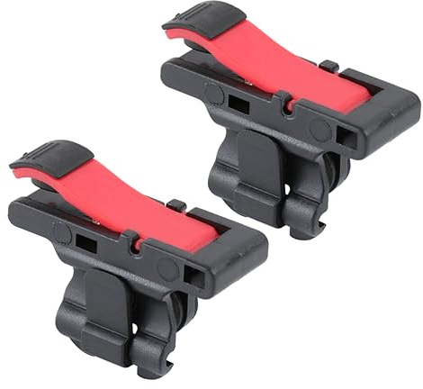 Uonlytech Gamecontroller Schnelltasten Hilfstool Kupferinduktion Verstellbare Clip Festigkeit Schwarz Rot Für Smartphone Fps Spiele