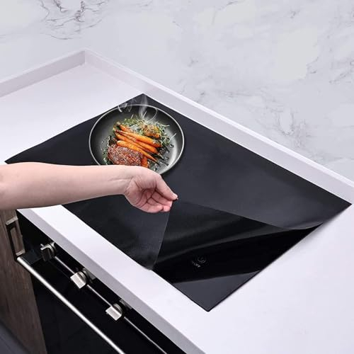 Gevvnss 90 x 54 Large Induction Hob Protector Mat,Silicone Induction Hob Cover (Magnetic) Cooktop Scratch Protector,Heat Resistant Non-Slip for Induction Stove Multifunctional Silicone Mats