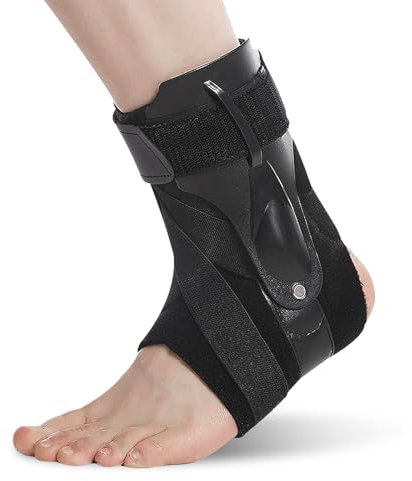 Sprunggelenkbandage für Damen & Herren,Knöchelbandage mit Klettverschluss Einstellbares,Bandage Fußgelenk mit PE Board Stark Stabilisierung für Schwere Verstauchungen,Knöchelschmerzen (M 36-39)