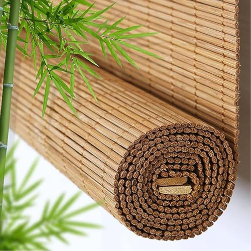 Customizable Bamboo Roller Blinds For Windows Handwoven Wooden Blinds | Sun Shade,Sun Protection Privacy Screen Partition Window Curtain,Easy To Install for Indoor/Outdoor/Garden