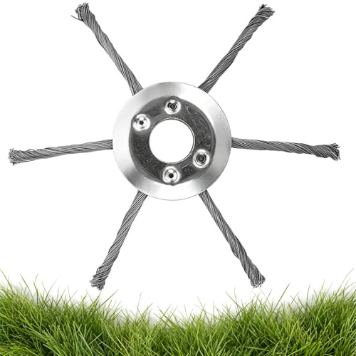Ståltråd borste skärare roterande ogräs borste tvinnad knut trimmerhuvud 25,4 mm håldiameter för litiumbatteri grästrimmer (6T)