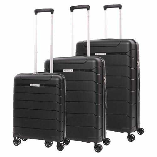Aerolite Polypropylene Hard Shell 3 Piece Suitcase Set - Cabin Medium Large