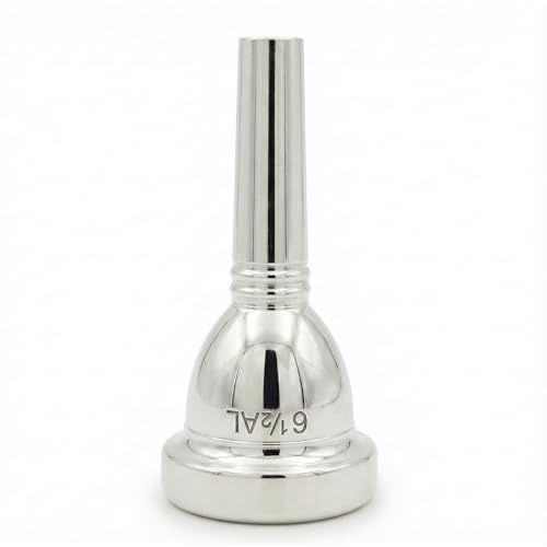 MoResolune 6 1/2 AL Trombone Mouthpiece, Silver Plated Small Shank - Versatile Standard Size for Intermediate Students & Concert Band - Rich Warm Sound, Enhanced Endurance