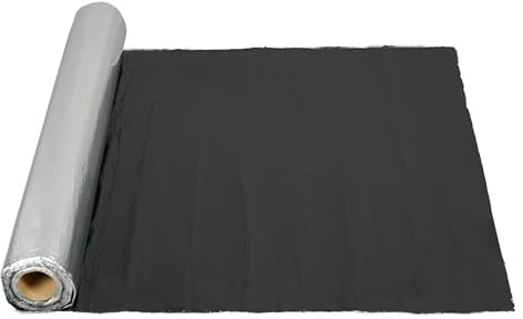Wpokke Lámina autoadhesiva para techo de aluminio, impermeable, 10 x 1 m, lámina de betún para techo, aluminio autoadhesivo de 10 ㎡, techo de metal, revestimiento de aluminio, con revestimiento de
