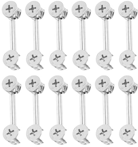 JOINPAYA Cam Lock Furniture Fittings Kit 20 Sets Cabinet Connecting Screws and Dowels for Living Room and Bedroom Furniture