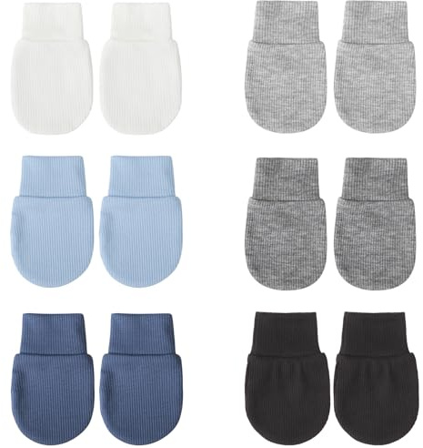 DRESHOW Guantes para Bebés Recién Nacidos Guantes de Algodón que No Se Rayan para 0-6 meses