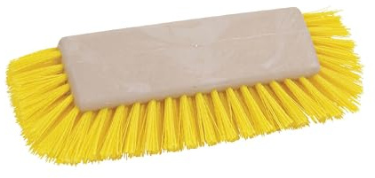 Boardwalk BWK3410 10 in. Brush Yellow Polypropylene Bristles Dual-Surface Scrub Brush