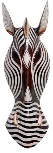 Grand Zebra Masque bois animaux girafe Afrique maske05