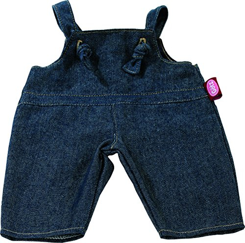 Götz 3402482 Latzhose Denim für Babypuppen - Puppenkleidung Gr. S passend für Puppen von 30-33 cm