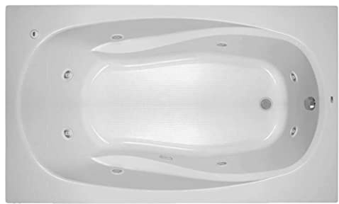 PROFLO PFWPLUSA7242 Lansford 72 x 42 Whirlpool Bathtub with 8 Hydro Jets and EasyCare Acrylic - Drop In or Alcove Installation - White