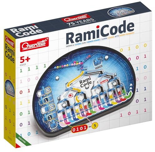 Quercetti Rami Code, Innovatives Spielzeug für Kinder 5-10 Jahre, fördert Computational Thinking & Logik, pädagogisches Montessori Spielzeug für kreatives Lernen & Programmieren ohne Computer