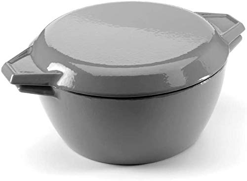 Samuel Groves Enamel Cast Iron Round Casserole Dish with Lid – 24.5cm / 4L | Family-Sized Dutch Oven | Oven & Hob Safe, Durable Enamel Coating, Even Heat Distribution