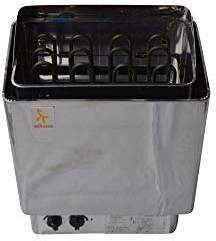 Poêle pour sauna en acier inoxydable 6 kW avec commande intégrée