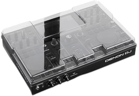 Decksaver Cover for Denon Prime Go - Super-Durable Polycarbonate Protective lid in Smoked Clear Colour, Made in The UK - The DJs' Choice for Unbeatable Protection