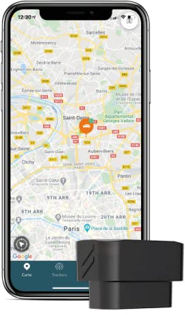 TRAKmy GPS-spårare för bil, lastbil i realtid - MiniOBD: 1 års prenumeration ingår - stöldskyddsvarning - Geolokalisering i realtid - exakt positionering - SIM-kort ingår