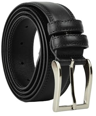 Conte Massimo Cintura Uomo In Vera Pelle, Made in Italy, Accorciabile, Alta 3,5 cm