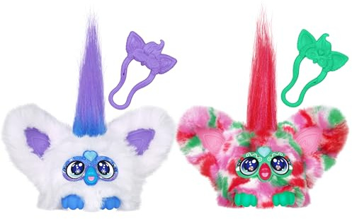 FURBY Furblets 2 Pack of Holiday Mini Friends Pep-Mint & Sno-Flay, Electronic Plush Toys for Girls & Boys 6+, Multicolor (Amazon Exclusive)