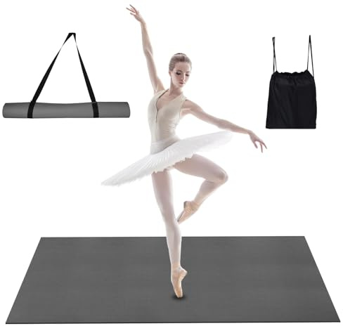 QVEEQ Portable Dance Floor Mat, Reversible Non-Slip Surface for Ballet, Tap, Jazz & Pop Dance, 48x36in with Carry Backpack & Straps – Lightweight & Easy to Store | Reversible Non-Slip Surface for Ballet, Tap, Jazz Pop Dance, 48x36in with Carry Backpack Straps – Lightweight Easy to Store