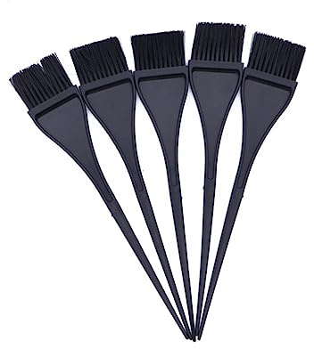 TOPPERFUN Pinceau Pour Teinture Capillaire Lot De 5 Petits Applicateurs Noirs En Plastique Pour Usage Professionnel Salon Coiffure Coloration Et Capillaire