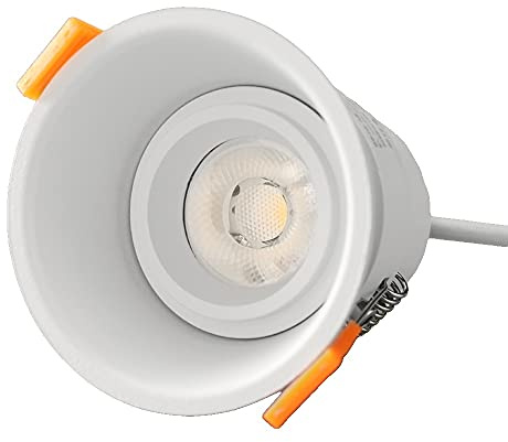 GUHPZA Lampada da Incasso Ressed Downlight, Faretto da Parete Ignifugo da 3 W, Lampada Impermeabile Ip65, per Bagno, Isola Cucina, Decorazione
